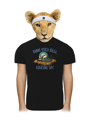 Ranné vtáča spí detské športové tričko Black