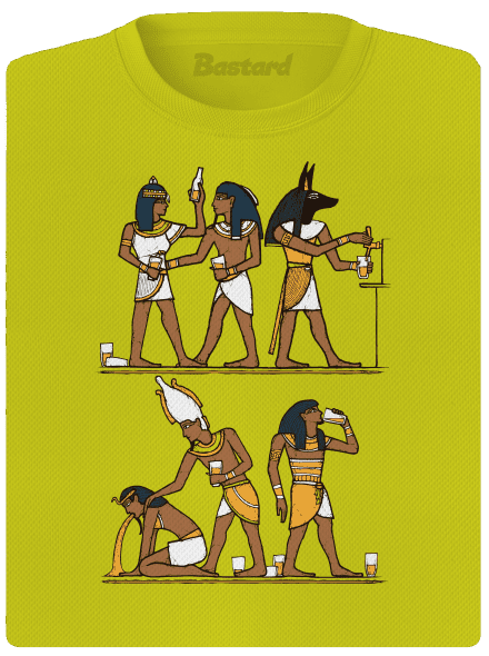 Egyptská párty dámske športové tričko Neon Yellow
