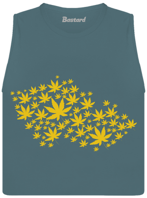Ganja Country dámske tielko voľné Heather Deep Teal
