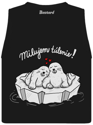 Milujem túlenie dámske tielko voľné Black