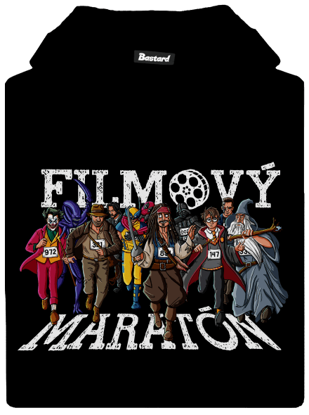 Filmový maratón detská mikina klokanka Black