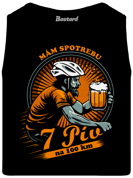 Spotreba 7 na 100 pánske tielko Black