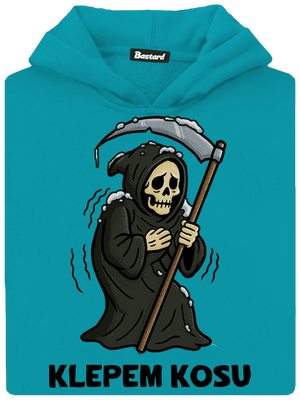 Klepem kosu detská mikina klokanka Hawaiian Blue