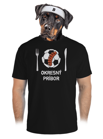 Okresný príbor pánske športové tričko Black