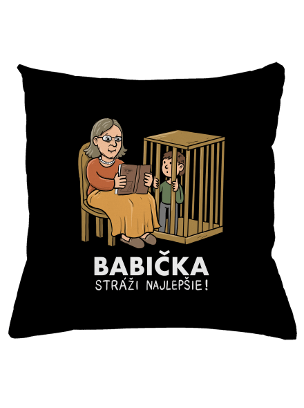 Babička stráži najlepšie vankúš Black