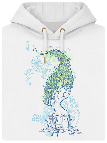 Nature vs. Technology unisex mikina premium Snowwhite