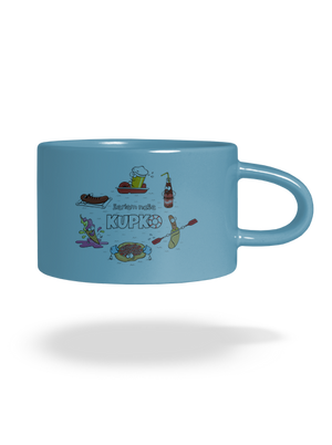 Slovenské kupko hrnček makronka Blue Macaron