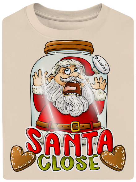 Santa Close unisex tričko oversized Almond