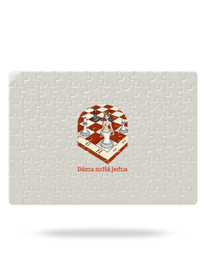 Dáma nahá jedna puzzle White