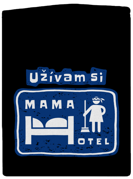Mama Hotel pánska mikina na zips Black