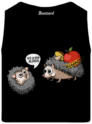Alergický ježko pánske tielko Black
