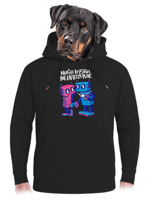 Roboti unisex mikina premium Dark Black