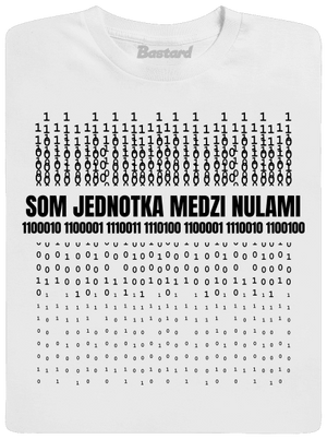 Jednotka medzi nulami pánske dlhý rukáv White