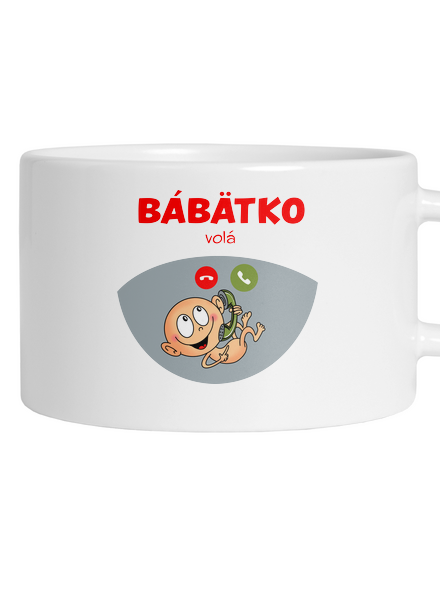 Bábätko volá hrnček makronka White