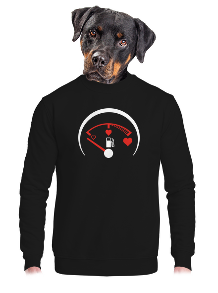 Plnú prosím unisex mikina bez kapucne Black