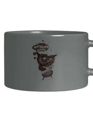 Need more coffee hrnček makronka Grey Macaron