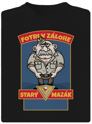 Starý mazák pánske športové tričko Black