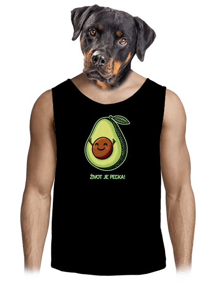 Život je pecka pánske tielko Black