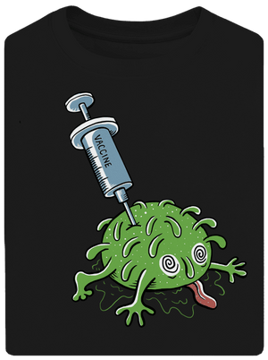 Zapichnutý covid unisex tričko oversized Black