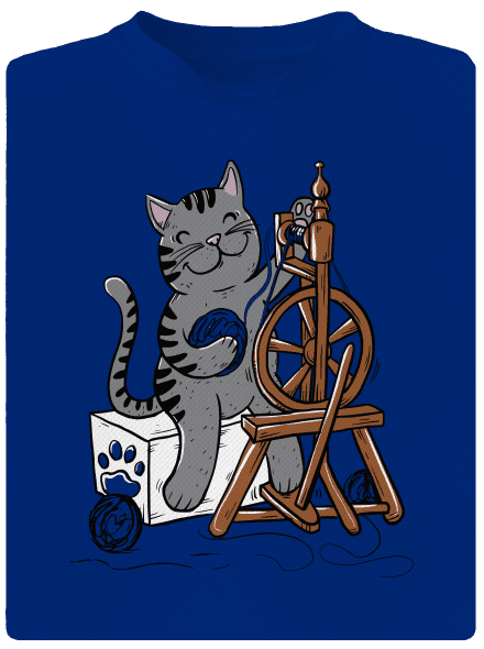 Mačka pradie pánske športové tričko Royal Blue Mal