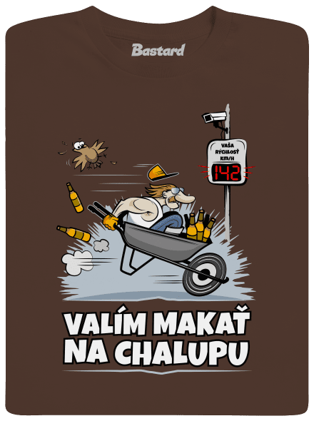 Valím na chalupu pánske tričko Brown