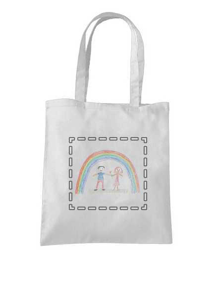 Detské kresby - Nahraj vlastnú taška White