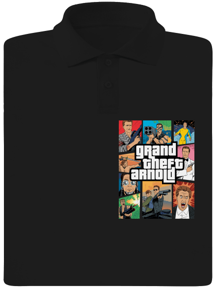 Grand Theft Arnold pánska polokošeľa Black