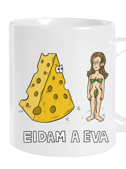 Eidam a Eva veľký hrnček White