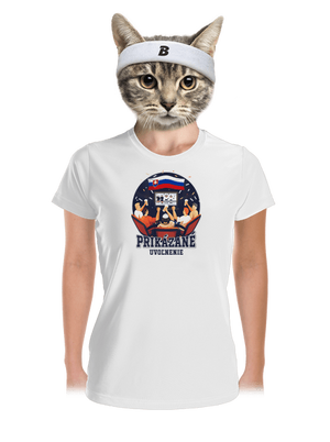 Prikázané uvoľnenie dámske športové tričko White