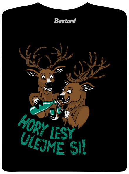 Hory lesy ulejme si pánske dlhý rukáv Black