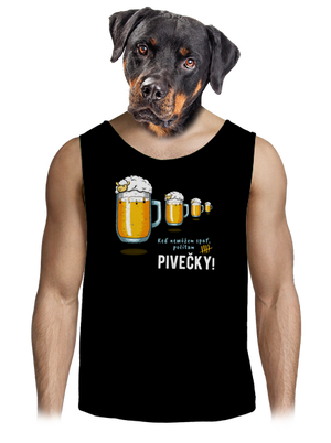 Pivečka pánske tielko Black