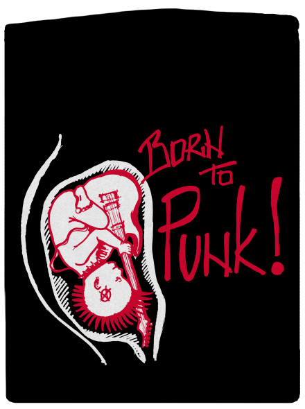Born to punk dámska mikina na zips Black