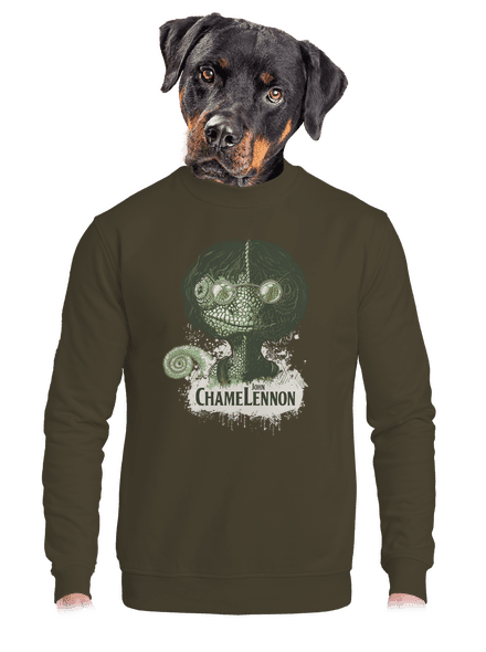 ChameLennon unisex mikina bez kapucne Urban Khaki
