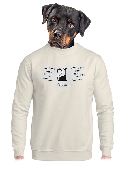 Oouuu unisex mikina bez kapucne Off White
