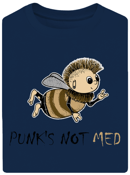 Punks Not Med unisex tričko oversized Midnight Blue