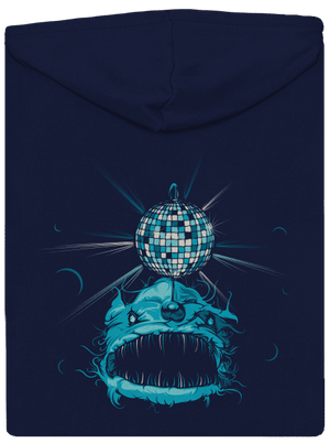 Morský discočert pánska mikina na zips Navy