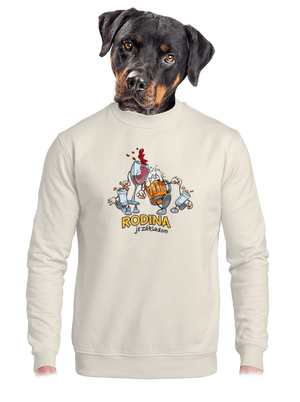 unisex mikina bez kapucne