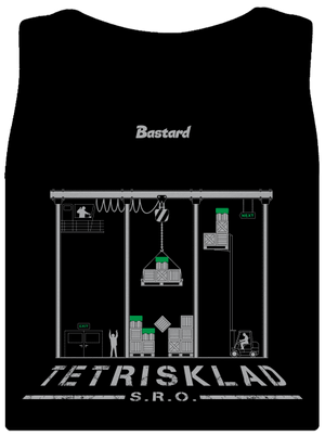 Tetrisklad dámske tielko klasické Black
