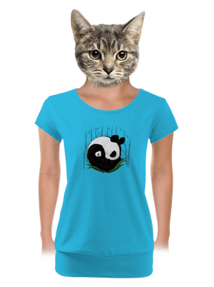 Dve spiace pandy dámske tričko s lemom Blue Atol