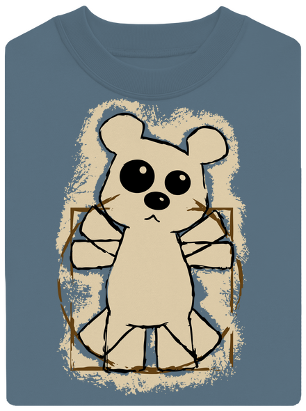 Da Vinci Teddy unisex mikina bez kapucne Nordic Blue