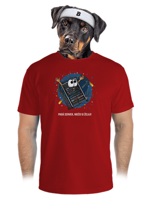 Padá server pánske športové tričko Red Mal