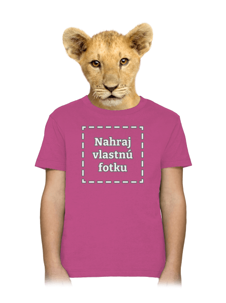 Vlastná potlač detské tričko Fuchsia