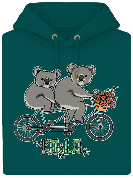 Koalo unisex mikina premium Emerald Green