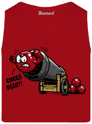 Chceš delo? pánske tielko Red