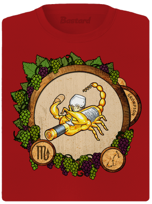 Vínny horoskop: Škorpión dámske športové tričko Red Mal