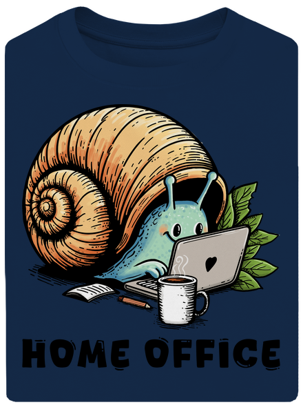 Slimákov home office unisex tričko oversized Midnight Blue