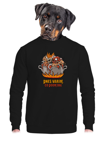 Čo Doom dal unisex mikina bez kapucne Black