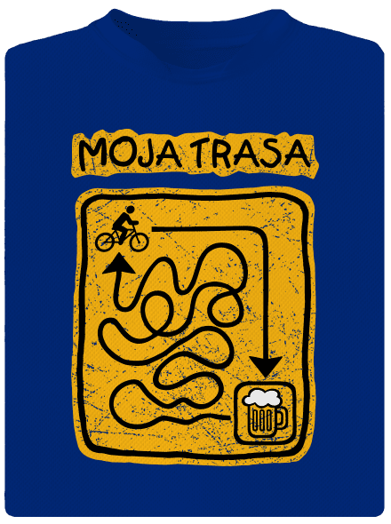 Moja trasa pánske športové tričko Royal Blue Mal