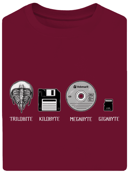 Trilobite unisex tričko oversized Garnet