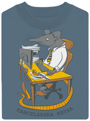 Kancelárska krysa unisex mikina bez kapucne Nordic Blue